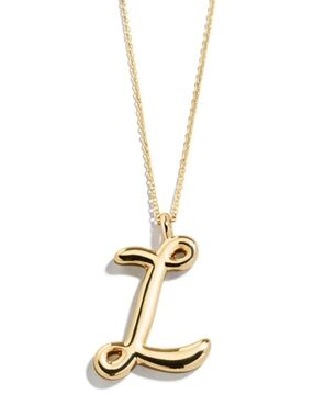 Script Initial L Pendant Necklace Gold Tone Baublebar